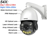 Onvif métal Laser infrarouge couleur suivi automatique croisière 8MP 4K 54X optique Zoom 360 °   Caméra IP de surveillance dôme de vitesse POE PTZ 2