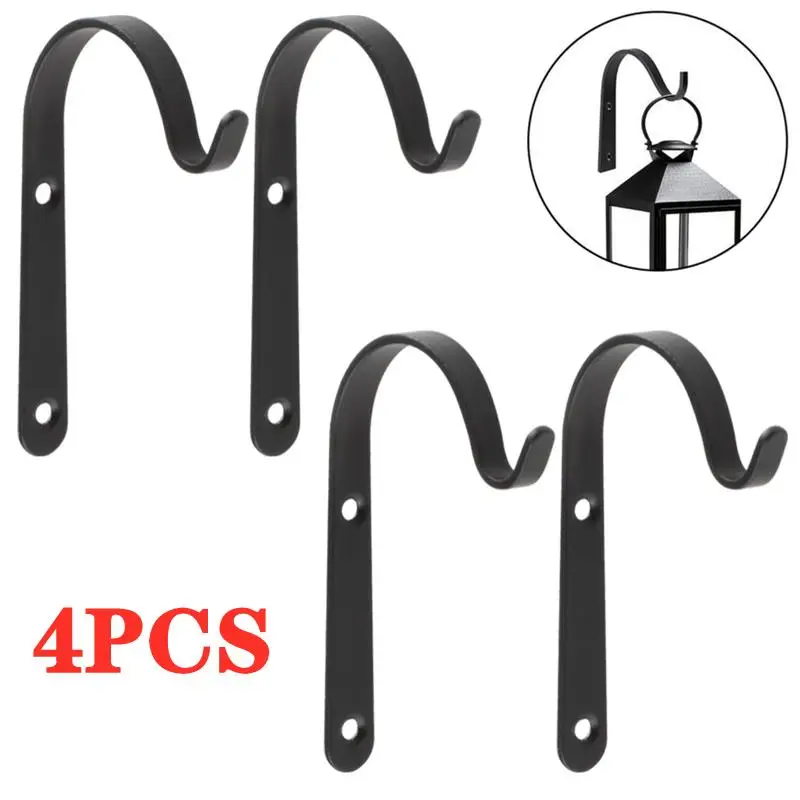Wall Hanging Flower Pot Support plant hanger 4PCS Nordic Style Bending S Shape Iron Hanger Plants Holder Bracket Hook Balcony Home Decoration