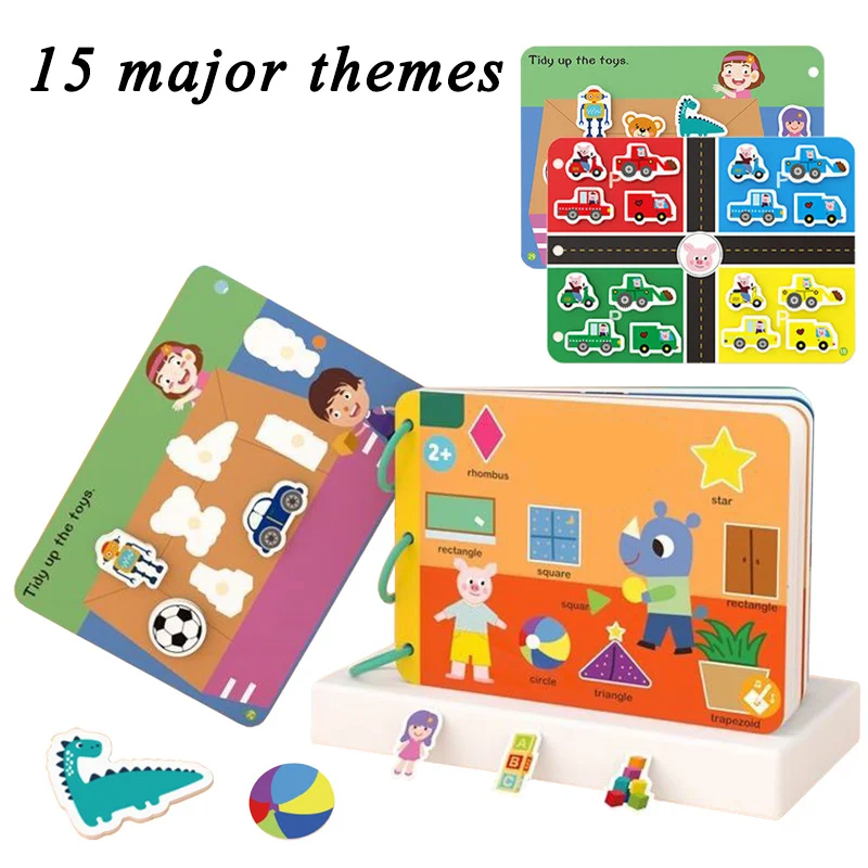 Quiet Book Children Toy Paste Book My First Busy Book Animal Numbers Matching Puzzle Game Educational Toy Gift Montessori Paste best toddler baby bath toys Baby & Toddler Toys