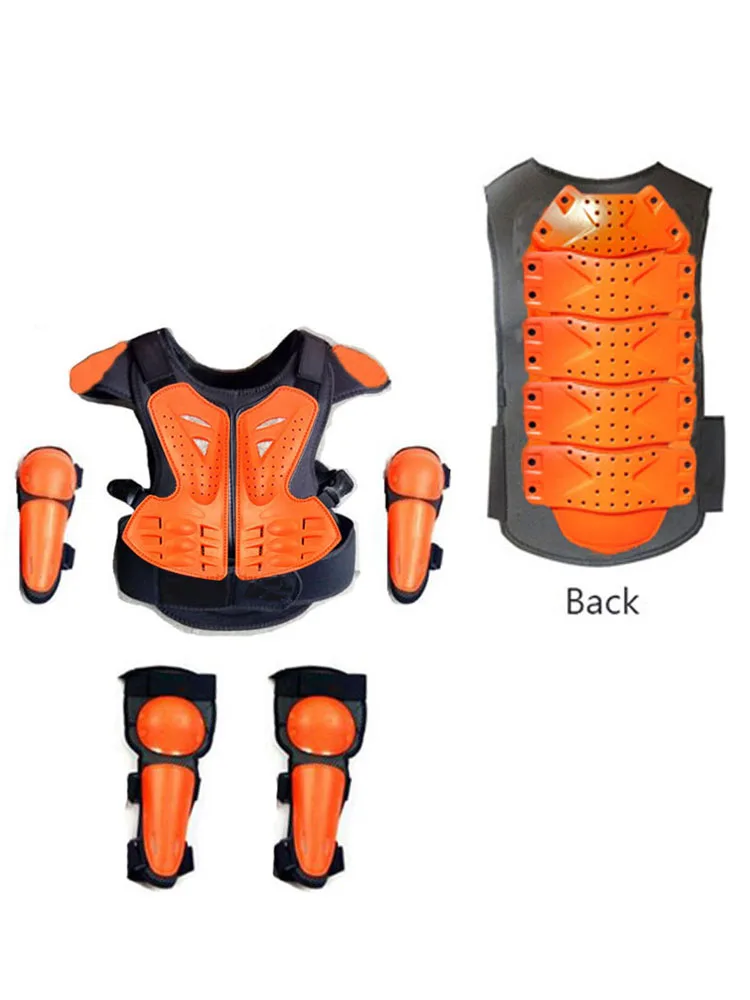 thumbnail image 1 of Armadura de motocicleta de cuerpo completo para niños, chaqueta de armadura de Motocross, protector de codo y rodilla para columna vertebral y pecho, 1 of 5