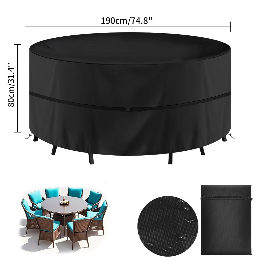 Durable Waterproof Outdoor Furniture Cover - Heavy Duty 210D Oxford Cloth