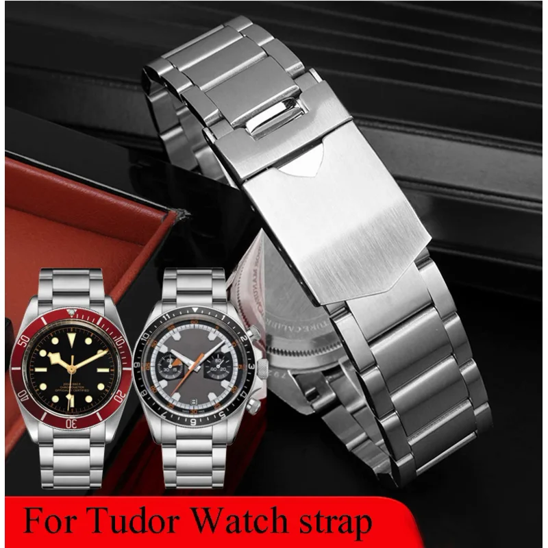 

For Tudor Black Bay 79230 79730 Heritage Chrono Watch Strap Accessories Bracelet 22mm men's Solid Stainless Steel Watchband