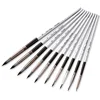 Professional Nylon Hair Wood Handle Watercolor Gouache Oil painting Face Body Paint Art Brush Set 6