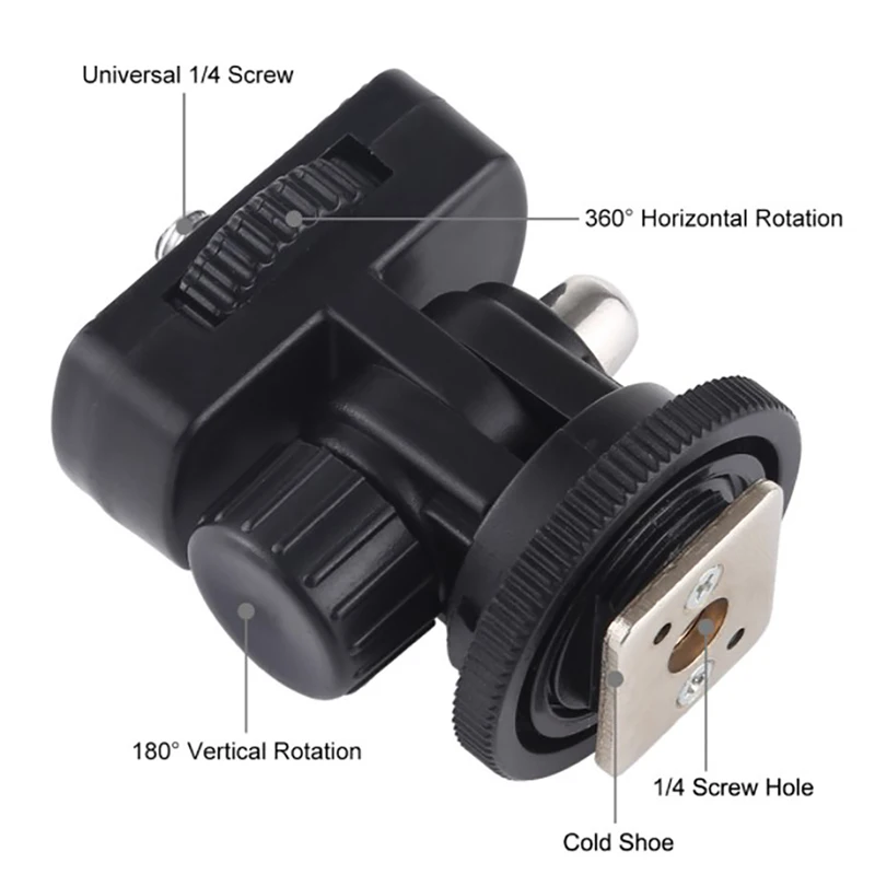 1/4 Inch Screw Thread Cold Shoe Tripod Mount Adapter Camera Mount Adapter Camera Camera Holder
