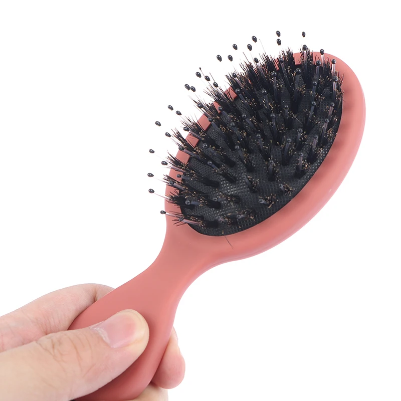 Natürliche Wildschwein borsten Haar bürste Massage kamm anti statische Haar Kopfhaut Paddel bürste Buche Holzgriff Haar bürste Kamm Styling-Tool – Detail 22