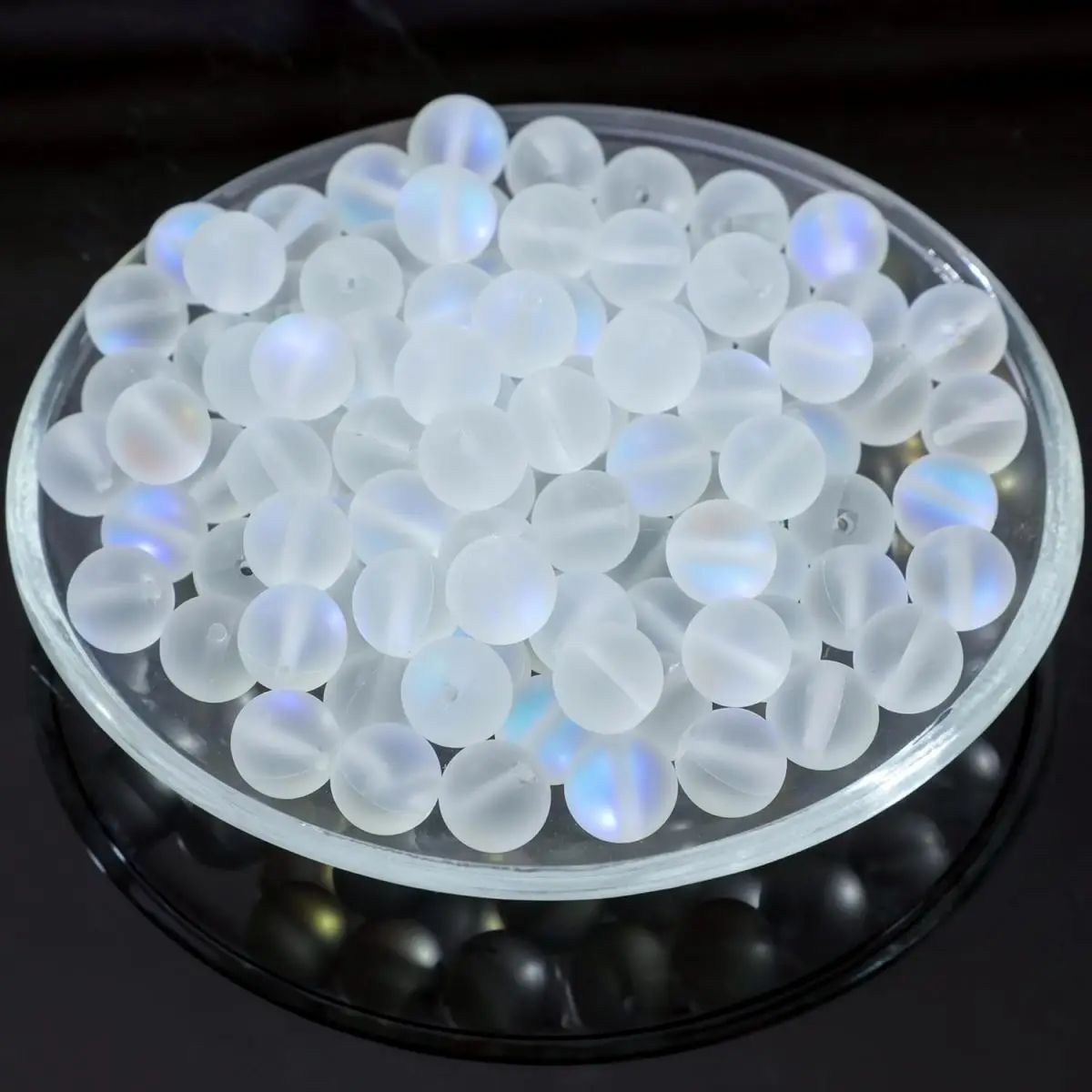 Matte White Aurora Crystal Beads 4