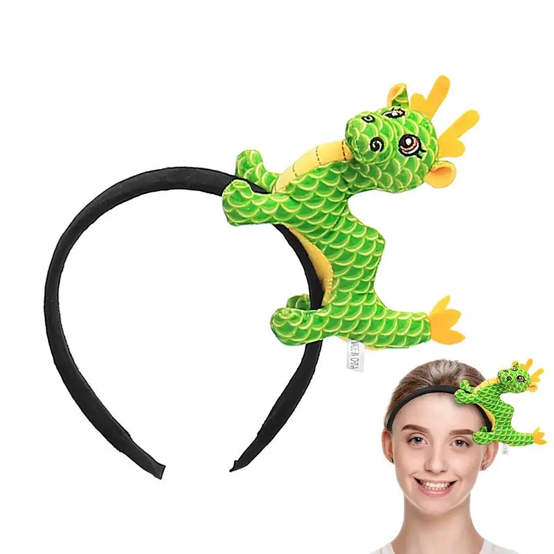 

Повязка на голову с драконом, повязка на голову с куклой дракона, удобные детские резинки для волос, аксессуары для волос для детей, девочек, детей