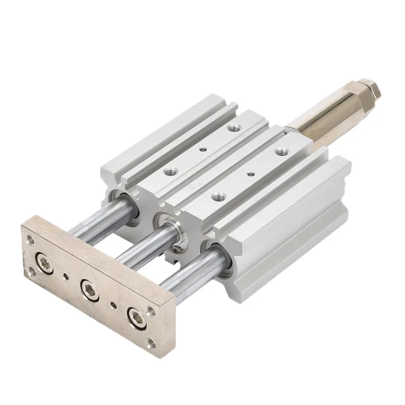 SMC Type With guide rod stroke adjustable three-axis cylinder three-rod MGPMJ series 12/16/20/25*32X40X50-20/30-XC8