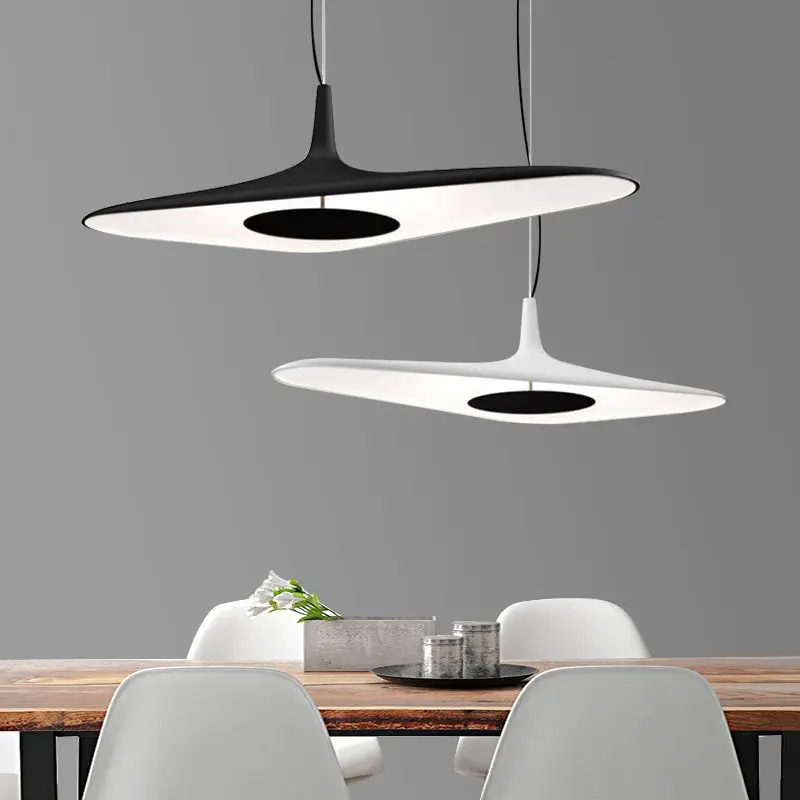 

Italian Design Irregular Pendant Light for Living Room Restaurant Dining Table White Black Hanging Light Kitchen Island Lighting