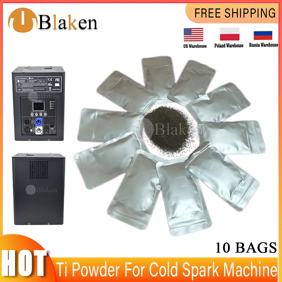 10 Sacchetti Sparkler Ti Polvere Indoor Outdoor Cold Spark Machine Powder 100 G/Borsa Fountain Sparkular Machine Consumabili