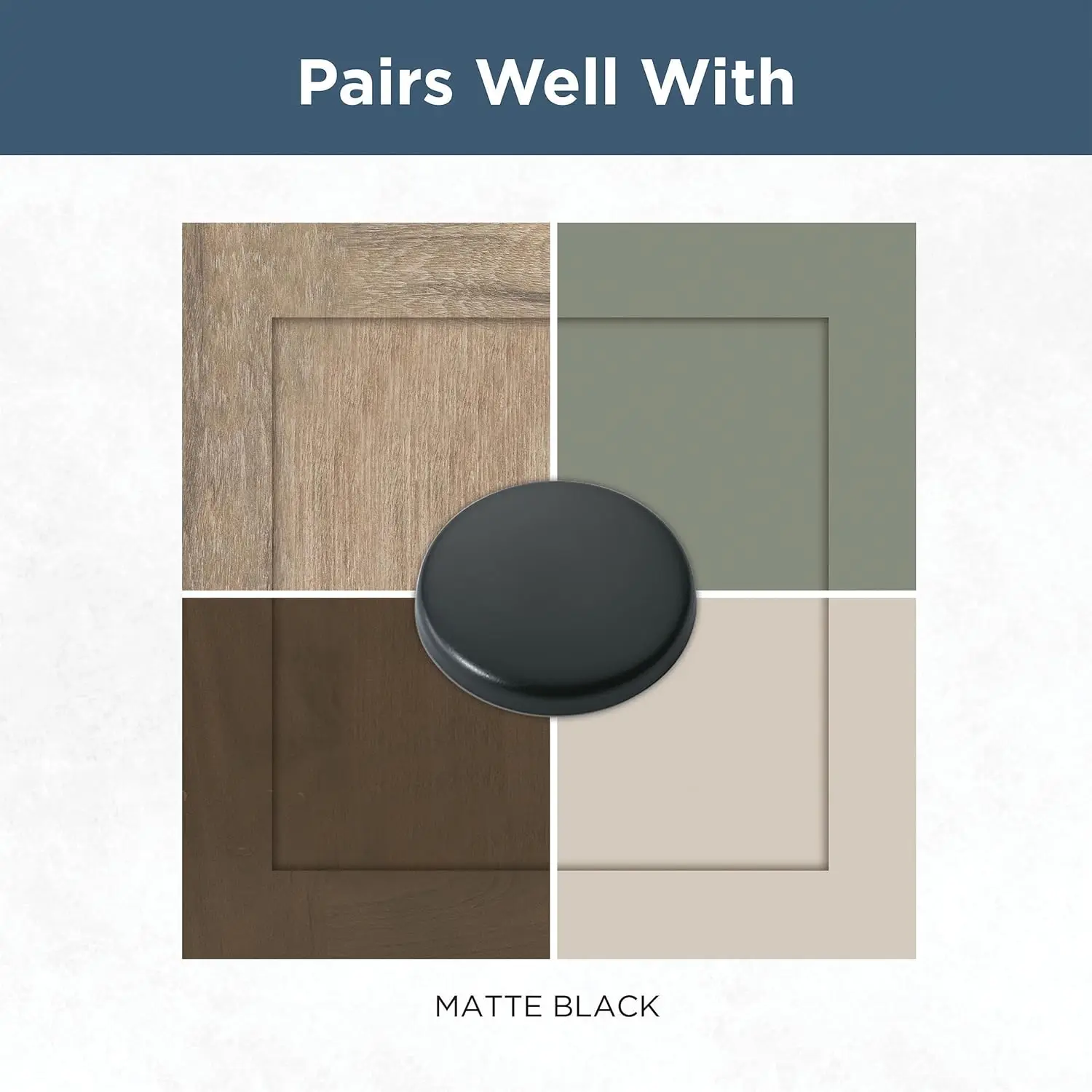 (1-Pack) Cabinet Handles 3" Hole to Hole Matte Black Kitchen Cabinet Pulls Drawer Handles Cabinet Hardware Dresser