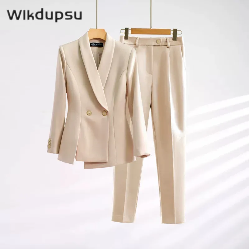 

Formal Uniform Designs Pantsuits Women Business Work Wear Suit Lady Office Blazers Jacket Top Trousers OL Elegant Luxury Clothes
