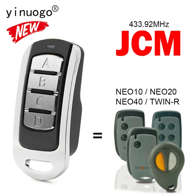 Para JCM NEO10 NEO20 NEO40 TWIN-R Gata, mando a distancia para puerta de  garaje, 433