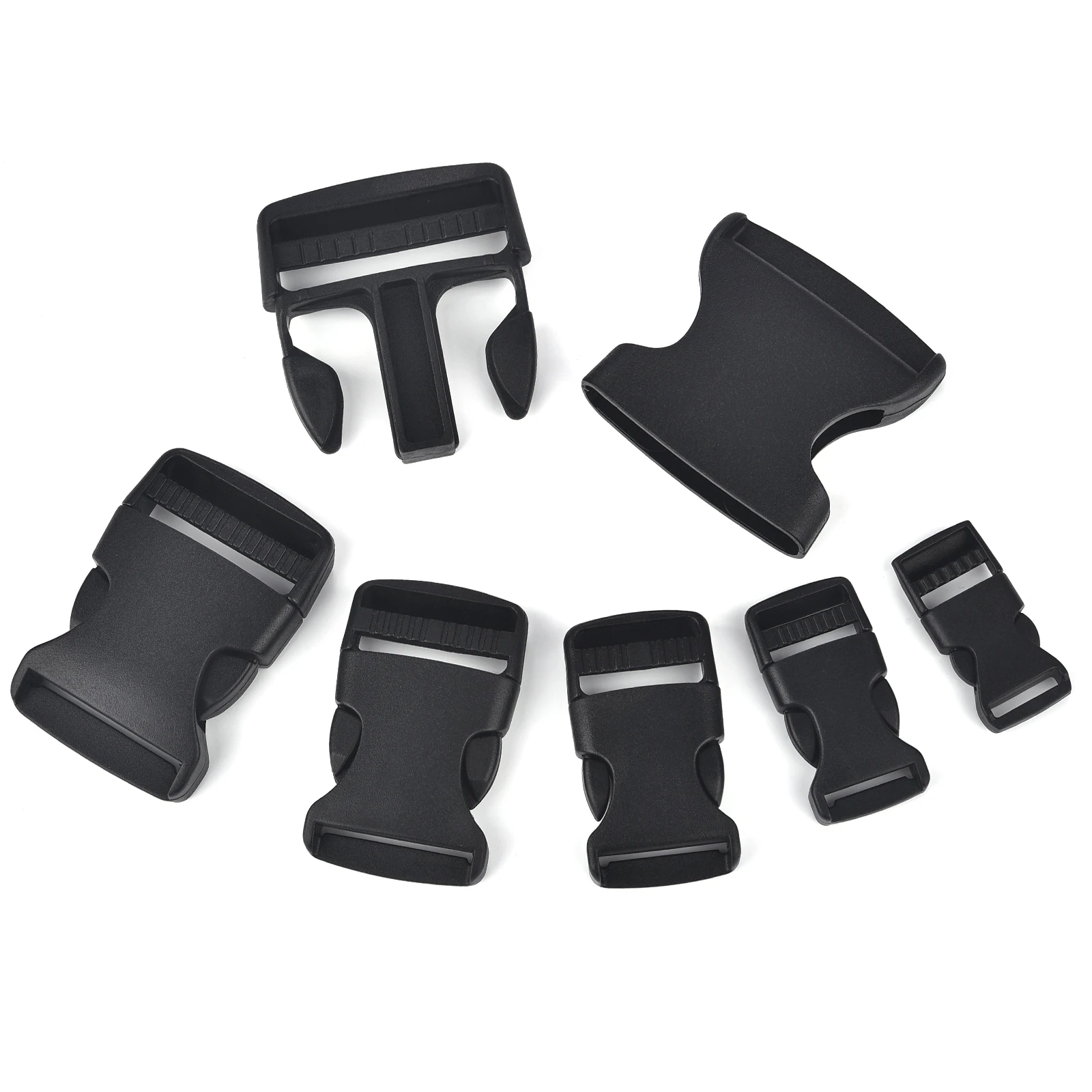 5pcs Plastic Side Release Buckles Clasps Clips Dual Adjustable Security