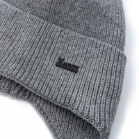 New Men Winter Hat Add Fleece Warm Earflap Cap Stylish Soft Beanie Hat For Male Outdoor Thicken Ski Sports Knitted Hat 4