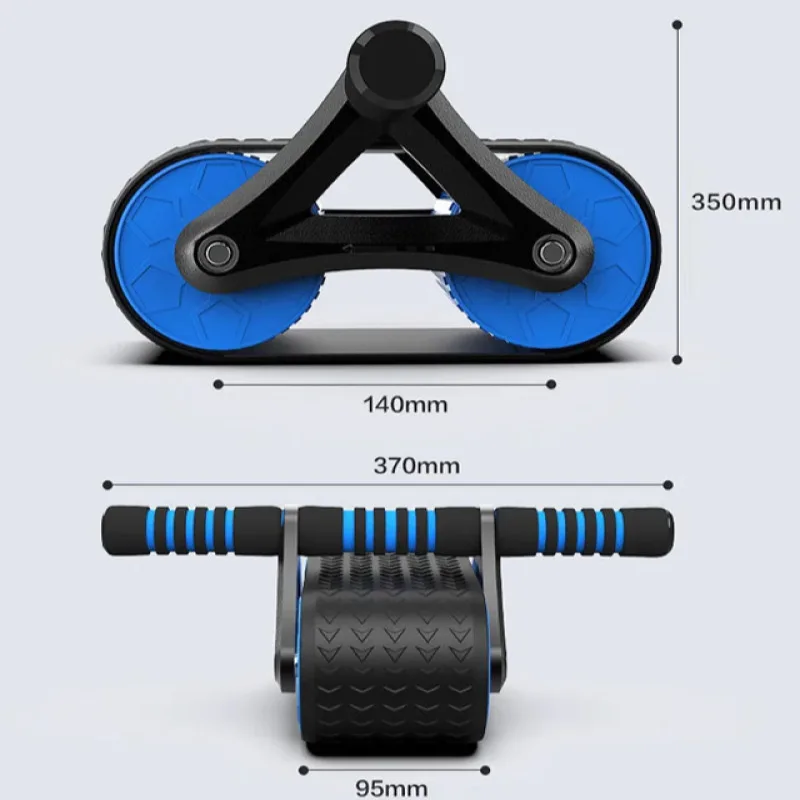 Men's and Women's Double Wheel Automatic Rebound Abdominal Muscle Training Wheel Anti Slip Multifunctional Fitness Equipment