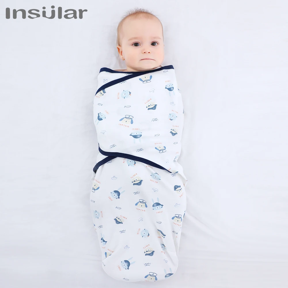 Insular Muslin Baby Swaddle Wrap Swaddle Baby Blanket With Cap Cocoon Cloth Set Newborn Envelope 3