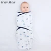 Insular Muslin Baby Swaddle Wrap Swaddle Baby Blanket With Cap Cocoon Cloth Set Newborn Envelope 3