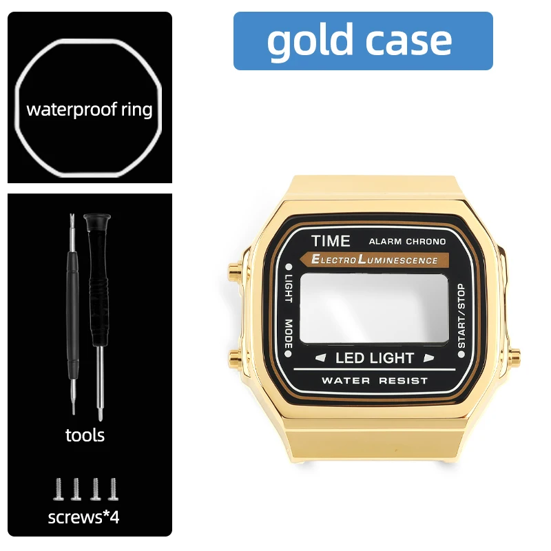 Enhanced Stainless Steel Case for Casio Small Square Watches - Upgraded Black/Gold/Silver Watch Accessory
