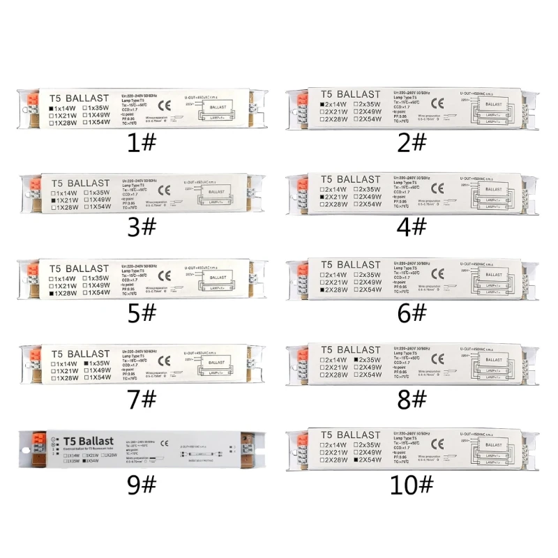 Wide Voltage T5 Electronic Ballast Fluorescent Lamp Ballasts 220-240V Wide Voltage Instant Start Ballasts for Factory B03E electronic ballast