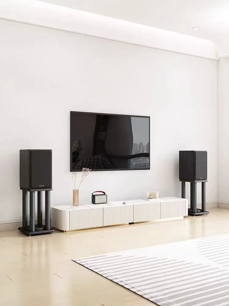 B-1201 스피커 스탠드 데스크탑 AV 룸 책장 베이스 트레이, 충격 흡수 풋 핀, 주변 바닥 스탠드 H20-80CM
