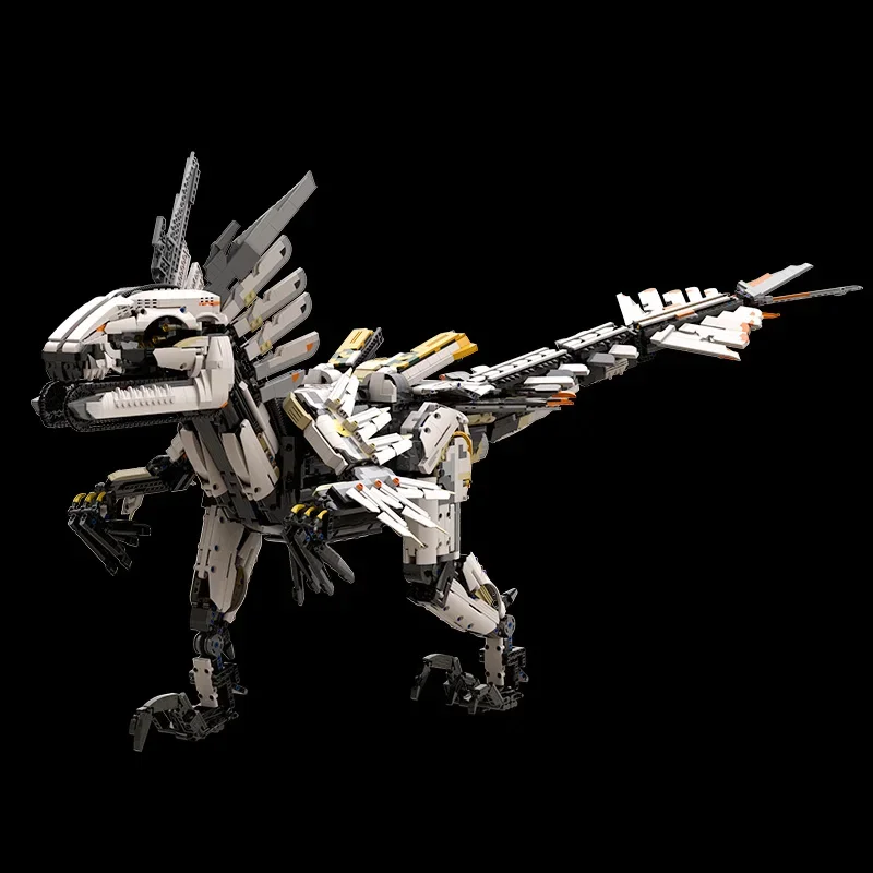 BuildMoc-Horizon Mecha Bricks para crianças, Clawstrider Monster