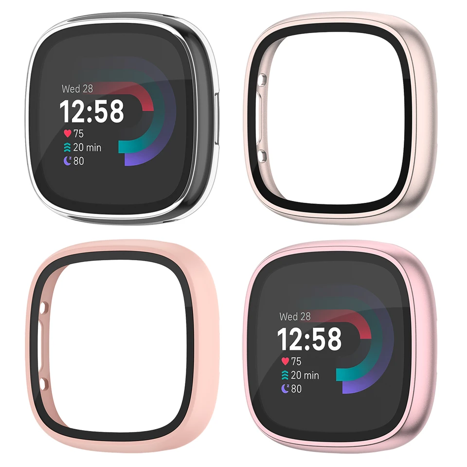 FONTRON Screen Protector Compatible For With Fitbit Sense 2/Versa 4 Case Anti