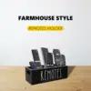 Remote Control Holder Farmhouse Remote Storage Caddy Bedside TV Controller Box Wood Media Organizer Tray for Home Bedroom Table 3