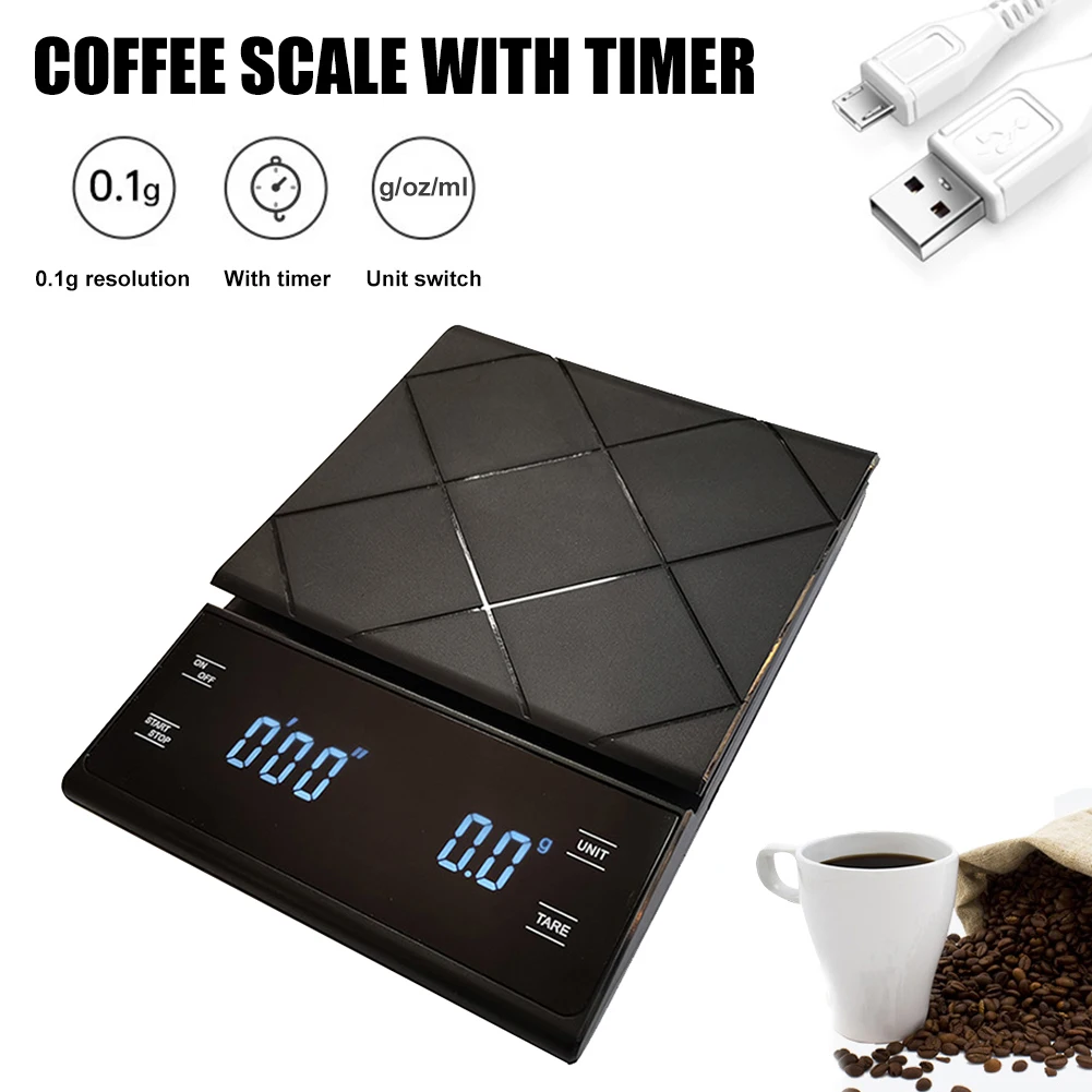 Digital Coffee Scale with Timer for Pour Over and Drip Coffee