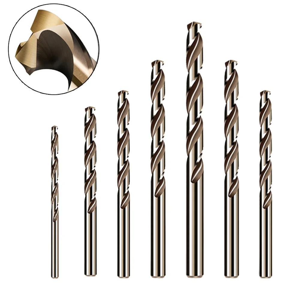 5Pcs HSS Drill Bit Set M35 Cobalt High Speed Steel Drill Bits Metal Drilling Tools 1mm 1.5mm 2mm 2.5mm 3mm 3.5mm 4mm 4pcs twist drill bits cobalt 2 3 4 5 6mm extra long drill bit for metal drilling high speed steel hss 160mm drill bits guide set