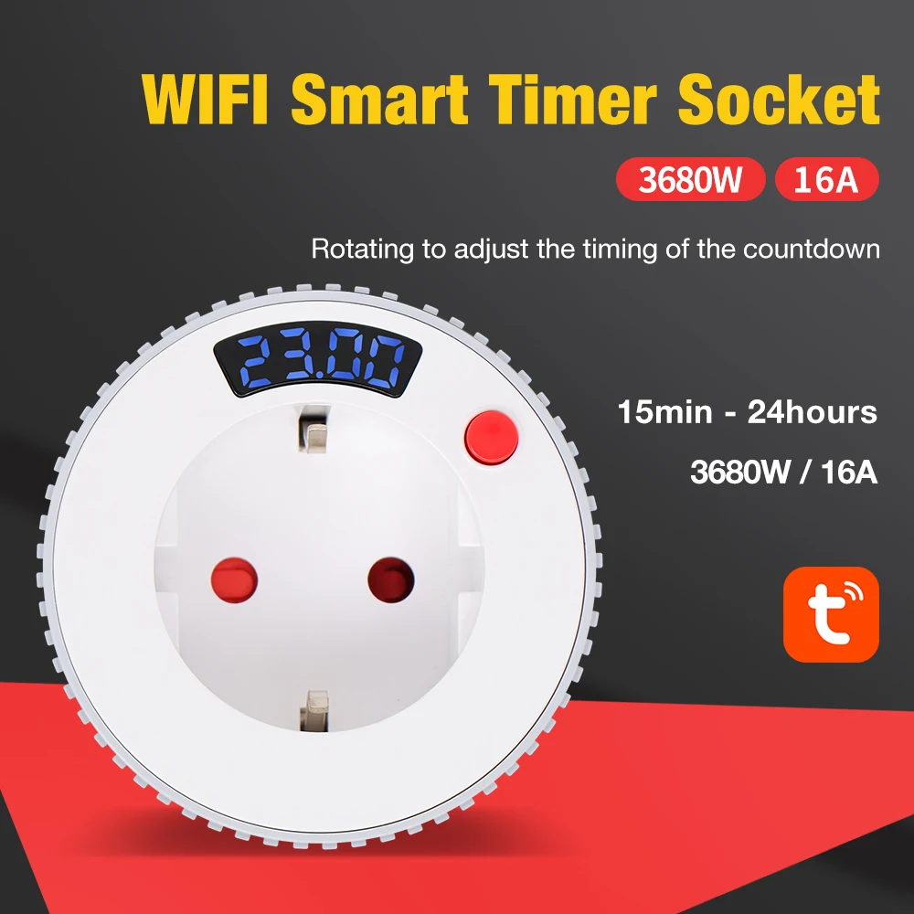 Tuya WiFi Smart Timer Socket 15 Minutes-24 Hours