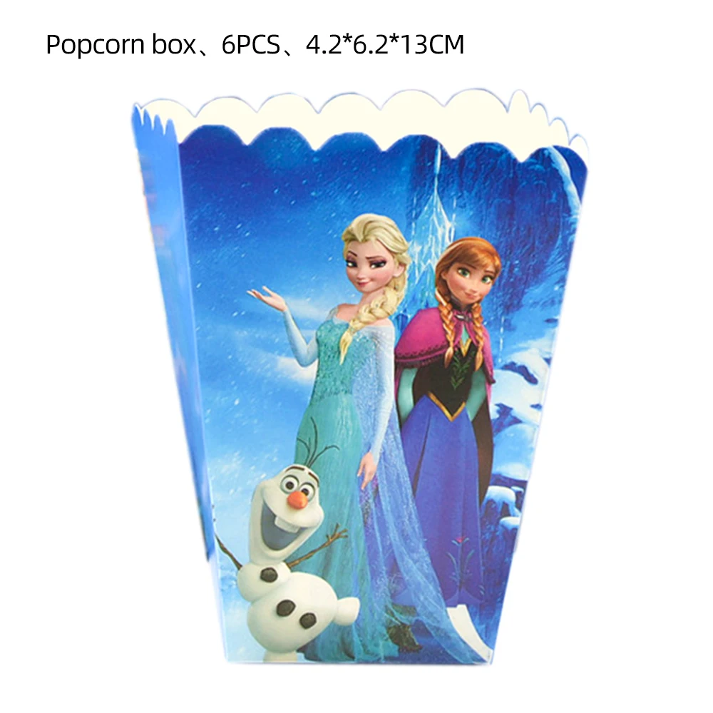 thumbnail image 1 of Decoraciones para fiesta de cumpleaños de Elsa, Frozen de Disney, vajilla de recuerdo para niña princesa Anna, plato de papel, pancarta de paja, globos, suministros para fiesta, 1 of 5