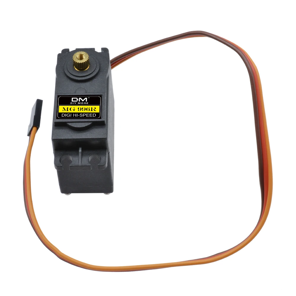 Servomoteur MG996R haute puissance pour voitures RC et robots, idéal pour vos projets robotiques.