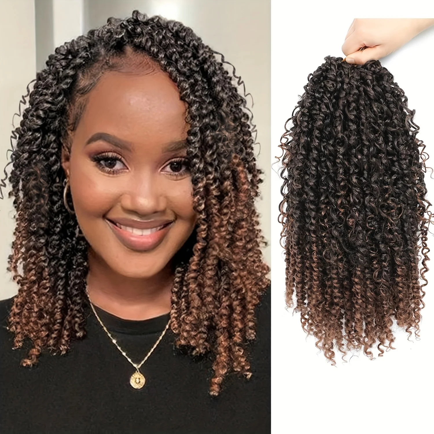Passion Twist Hair 14 inch Boho Passion Twist Crochet Synthetic Hair For Women Pretwisted Boho Passion Twist Crochet Hair 1