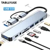 8 In 2 USB HUB With Splitter Card Reader USB C Port USB 3.0 SD/TF Splitter Card Reader Docking Station High Speed Transmission 1