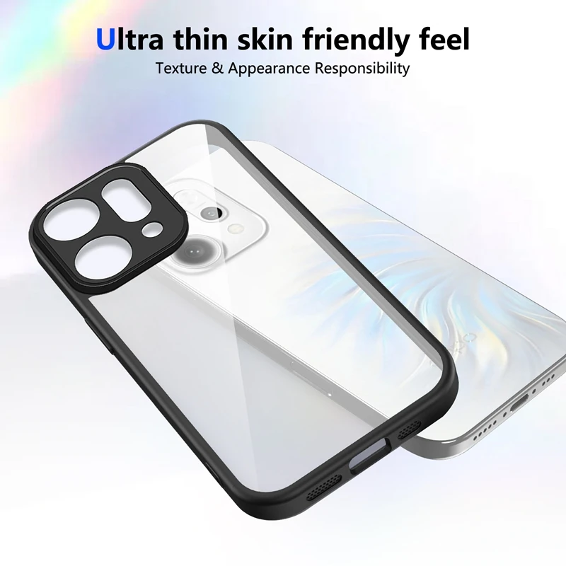 Crystal Clear Shockproof Silicone Phone Case with TPU Bumper