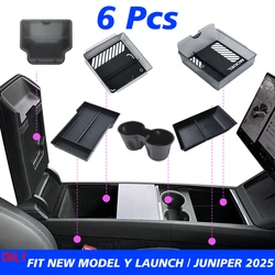 Innovative Console & Armrest Storage Box with Non - Slip Silicone Mat (Translucent 6 Pcs)