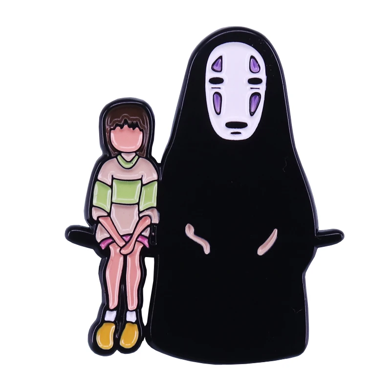 Spirited Away Fan Art Brooch Pin Inspired by the Anime Film The Journey of  Chihiro, No Face sit Beside.|Trâm Cài| - AliExpress