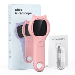 Portable Digital Microscope for Kids - Educational Science Toy and Gift (Pink)