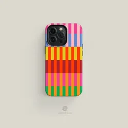 Vibrant Stripes Magnetic Phone Case - Durable Acrylic & TPU Blend - iPhone 12 Mini (Magnetic)