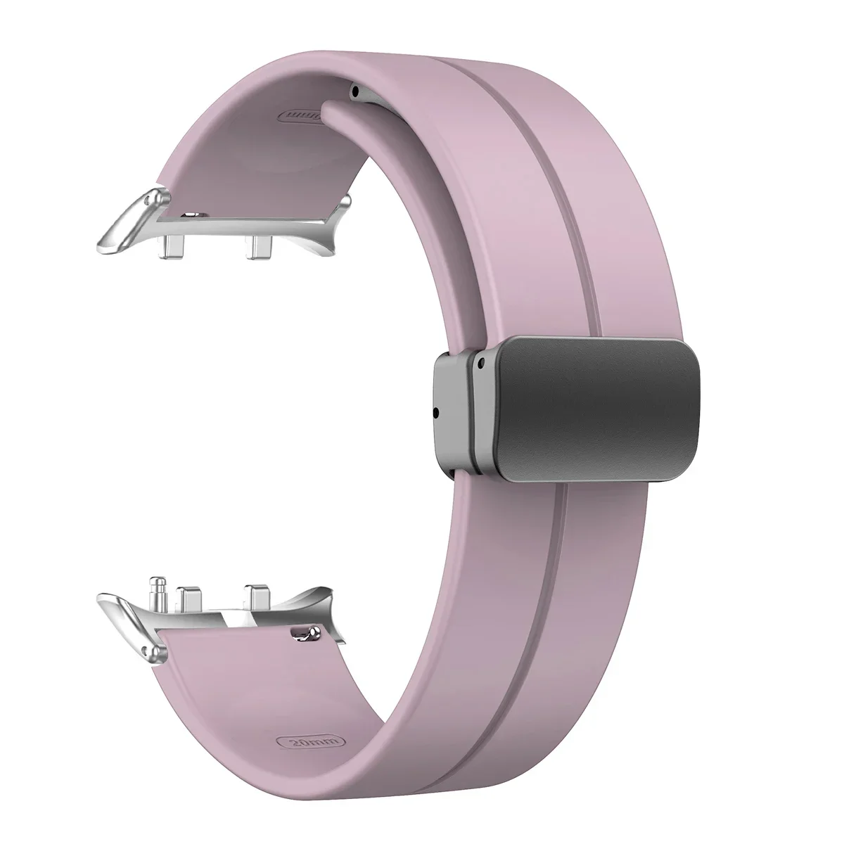 Silicone Sports Band with Magnetic D Buckle and PC Hollow Case - Universal Fit Bracelet
