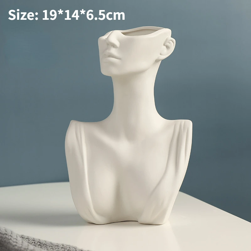 Woman Body Model Vase Nordic Style Ceramic Modern Body Art Vase Home Decor Creative Flower Pot Living Room Decoration Vases 5