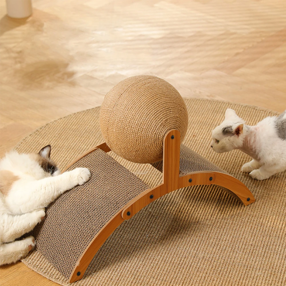 Title 2, Cat Scratching Ball Toy Kitten Sisal Rope Ball ...