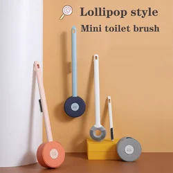 Novo dois em um mini tpr escova de vaso sanitário de silicone escova buraco livre higiênico limpeza parede pendurado escova de limpeza abrangente