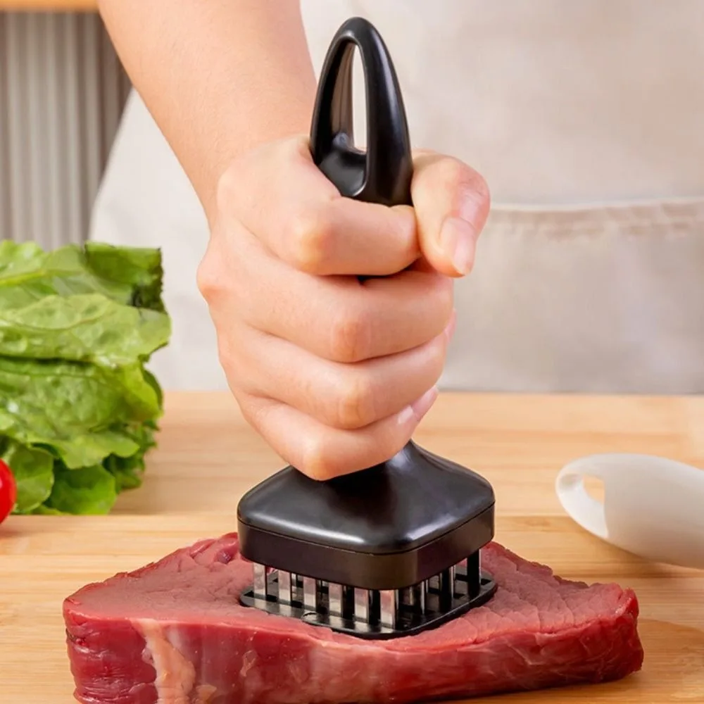 Automatic Rebound Meat Tenderizer Needle 24 Steel Needles Stainless Steel Needle Point Meat Tenderizer Hammer Square Bottom meat tenderizer meat hammer