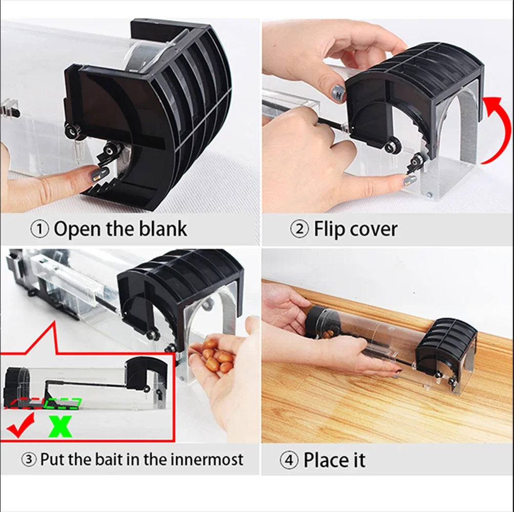 Effective Mouse Trap Smart Reusable Plastic Live Humane Rat Mice Catcher Cage For Home Garden Restaurant Pest Control Reject mouse catcher trap