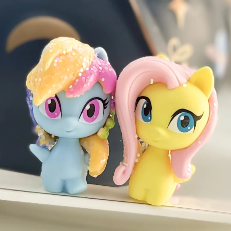 Lps Dogs Rare Little Cute Yellow Pink Original Horse Model Apple Jack Unicorn Horse Action Figure Toys Horse For Kid Y2024010604