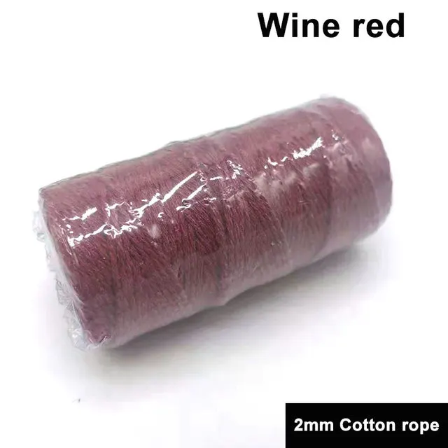100M/Roll 100% Cotton Rope colorful twine Macrame cord string thread DIY Home Textile Wedding Decorative supply 