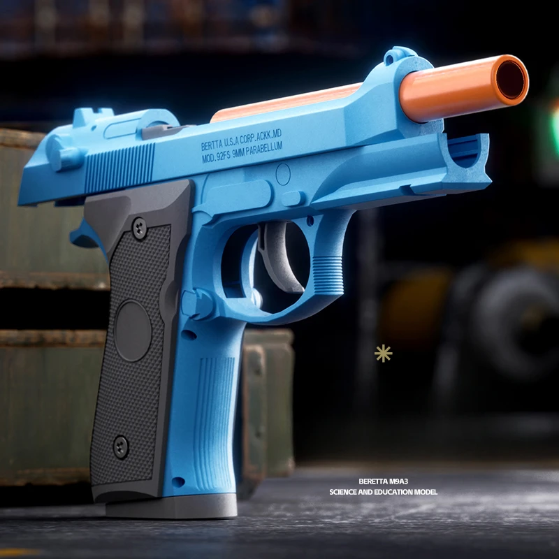 M9a3 Shell Ejceting Pistol Automatic Continuous Firing  Toy Gun EVA Foam Blaster Outdoor CS Shooting Weapons for Kids Gift 3