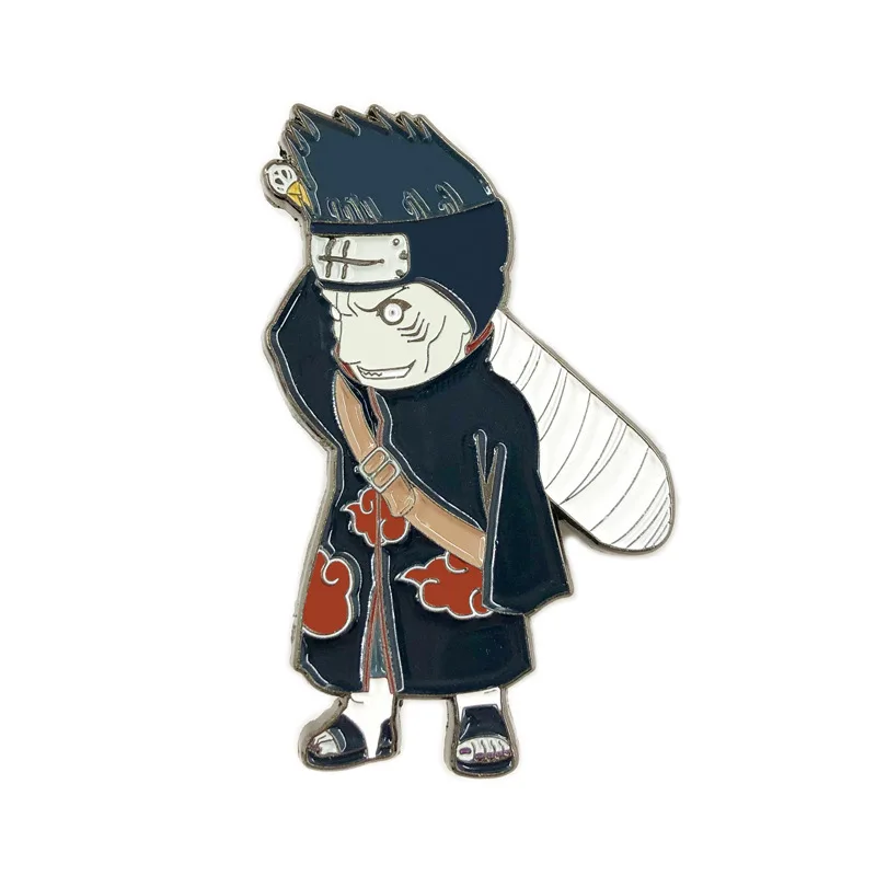 Anime naruto sasuke esmalte pinos bolsa akatsuki broche logotipo
